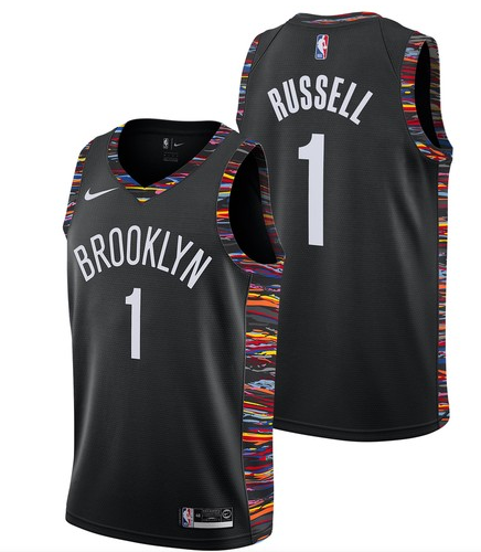 D'Angelo Russell, Brooklyn Nets 2018/19 - City Edition - Cliquez sur l'image pour la fermer